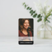 Carte De Visite Code QR photo de musicien professionnel (Debout devant)
