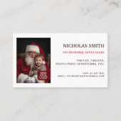 Carte De Visite Code QR photo de Père Noël professionnel (Devant)