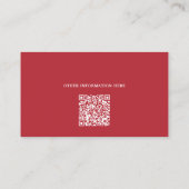 Carte De Visite Code QR photo de Père Noël professionnel (Dos)