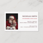 Carte De Visite Code QR photo de Père Noël professionnel (Devant)