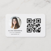 Carte De Visite Code QR Photo Gris (Devant)