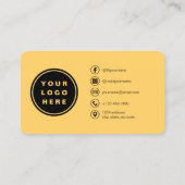 Carte De Visite Code QR Photo Jaune (Dos)