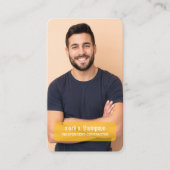 Carte De Visite Code QR photo jaune moutarde Connectez-vous Modern (Devant)