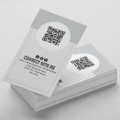 Carte De Visite Code QR Photo Moderne Connectez-vous à Moi Minimal