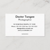 Carte De Visite Code QR photo modifiable (Dos)