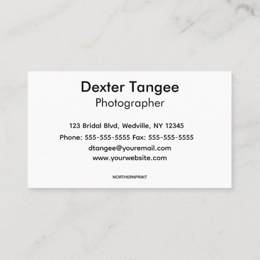 Carte De Visite Code QR photo modifiable (Dos)