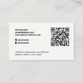Carte De Visite Code QR photo noir de compositeur de musique (Dos)