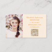 Carte De Visite Code QR photo or crème (Dos)