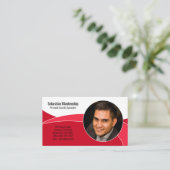 Carte De Visite Code QR photo personnalisé professionnel de la séc (Debout devant)