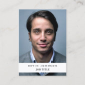 Carte De Visite Code QR photo pour employé professionnel (Devant)