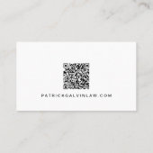 Carte De Visite Code QR photo professionnel (Dos)