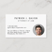 Carte De Visite Code QR photo professionnel (Devant)