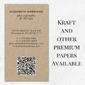Carte De Visite Code QR photo professionnel