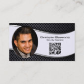 Carte De Visite Code QR photo professionnel de sécurité personnali (Devant)