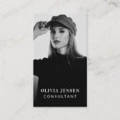 Carte De Visite Code QR photo professionnelle et minimale (Devant)