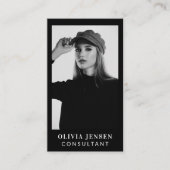 Carte De Visite Code QR photo professionnelle et minimale (Devant)