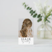 Carte De Visite Code QR Photographe de Coiffure de Mariage (Debout devant)