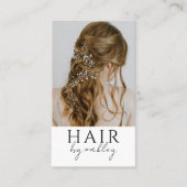 Carte De Visite Code QR Photographe de Coiffure de Mariage (Devant)