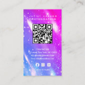 Carte De Visite Code Qr Photographie Holographique (Dos)