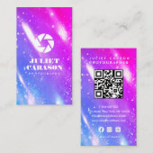 Carte De Visite Code Qr Photographie Holographique (Devant / Derrière)