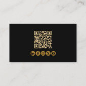 Carte De Visite Code QR pilote or minimal moderne professionnel (Dos)