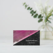 Carte De Visite Code QR | Pink Tourmaline Gemstone Crystal Busines (Debout devant)