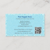 Carte De Visite Code QR Piscine Eau Bleue Entrepreneur Piscine (Devant)