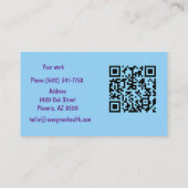 Carte De Visite CODE QR plaid buffalo Aquarelle moderne (Dos)
