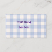 Carte De Visite CODE QR plaid buffalo Aquarelle moderne (Devant)