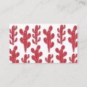 Carte De Visite Code QR Plante de cactus rouges (Devant)