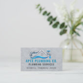 Carte De Visite Code QR Plombier Plomberie (Debout devant)