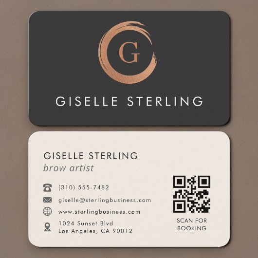 Carte De Visite Code QR pour Artiste de Sourcils