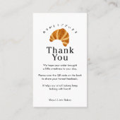 Carte De Visite Code QR pour avis sur Croissant Rustique (Dos)