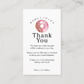 Carte De Visite Code QR pour avis sur Donut Rose Rustique (Dos)