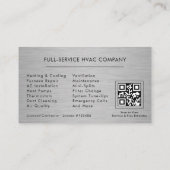 Carte de visite Code QR pour la réparation et l'in (Dos)