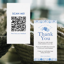 Code QR pour laisser un avis sur le damas bleu mar