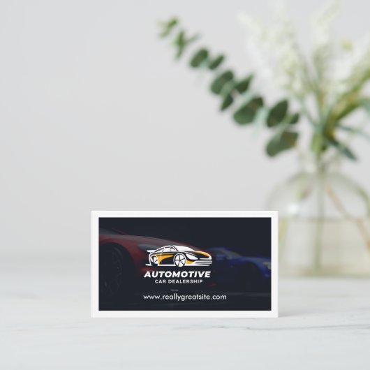 Carte De Visite Code QR pour le lavage et l'auto des voitures (Debout devant)