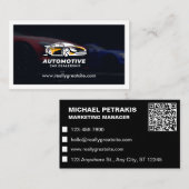 Carte De Visite Code QR pour le lavage et l'auto des voitures (Devant / Derrière)