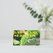 Carte De Visite Code Qr pour le nettoyage de l'herbe (Debout devant)