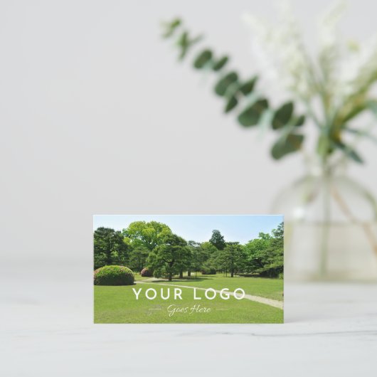 Carte De Visite Code QR pour l'entretien de la pelouse et l'aménag (Debout devant)