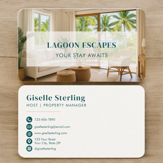 Carte De Visite Code QR pour location de vacances de luxe