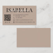 Carte De Visite Code QR pour photographe moderne (Devant / Derrière)