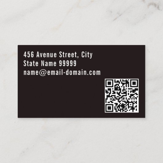 Carte De Visite Code QR pour souder en métal argenté professionnel (Dos)