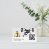Carte De Visite code QR pro drone (Debout devant)