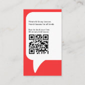 Carte De Visite Code QR Professeur de Langue Italienne (Dos)