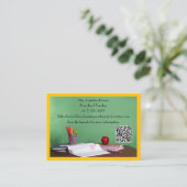 Carte De Visite Code QR Professeur École Primaire Maternelle Jaune (Debout devant)
