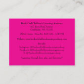 Carte De Visite Code QR Professeur École Primaire Maternelle Rose (Dos)
