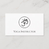 Carte De Visite Code QR Professional Yoga Instructeur Simple (Devant)