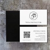 Carte De Visite Code QR Professional Yoga Instructeur Simple