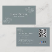 Carte De Visite Code QR Professionnel (Devant / Derrière)
